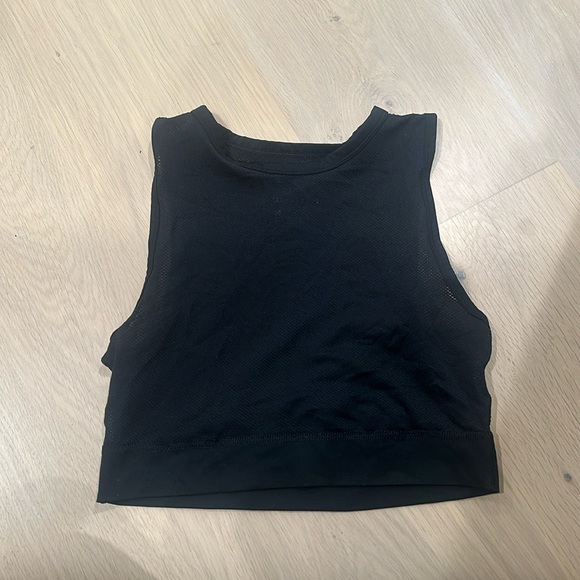 Nike Tops - NIKE black mesh cropped tank top